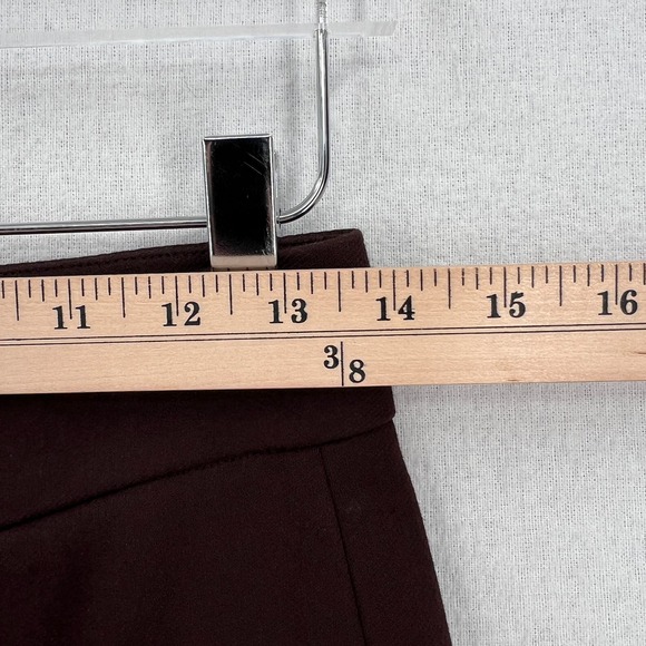 VINCE Slim Flared Pants Womens 0 Hickory Darl Brown Cropped Mid Rise Stretch NWT - Picture 16 of 16